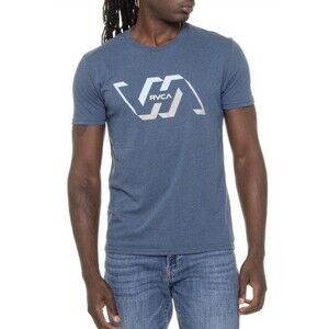 RVCA T-Shirt Mens S Blue Graphic Logo Soft Jersey Balance Of Opposites Skater